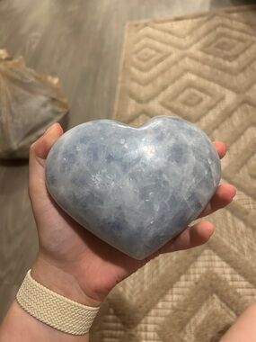 2.3lb Celestite Heart Statement Piece